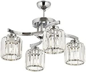 Resim AVONNI AV-65229-4K Krom Kaplama Modern Avize, E27, Metal, Kristal, 58cm 