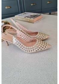 Resim 036 4467 Topukla Kadın Taşlı 6 Cm İnce Topuklu Abiye Ayakkabı 001 