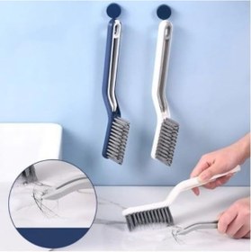 Resim Mutfak Temizlik Fırçası Cımbızlı, Sökme Aparatlı Cımbızlı Banyo Temizlik Fırçası,pencere Boşluk Kazıma Fırçası Köşe Derz Temizleme Fırçası Siyah 