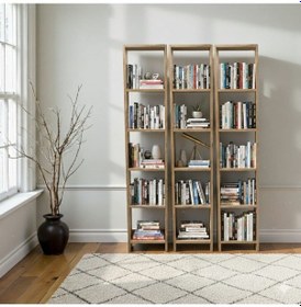 Resim 3'lü 6 Raflı Dekoratif Kitaplık Barok Kitaplık Ofis Kitaplığı... Barok 