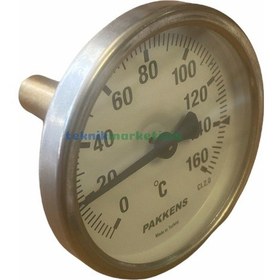 Resim Çap 63 MM 160 Derecec 5 Cm Arkadan Çıkışlı Bi-metal Termometre Pakkens 