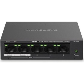Resim Tp-Link MS105GP 5 Port Gigabit 4 Port PoE 65 W Yönetilemez Switch 