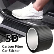 Resim 5D Karbon Fiber Araç Koruma Filmi - PVC Kenar Koruma Bandı, Yansıtıcı ve Çizik Geçirmez, Araba Giriş Adımları, Yan Ayna ve Kapı Kenar Koruma için Tasarlanmış - Su Geçirmez ve Çeşitli Araba Modelleriyle Uyumlu. 