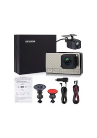 Resim 4k Ultra Hd Çift Kameralı Araç İçi Kamera Gece Görüşlü Akıllı Dashcam 