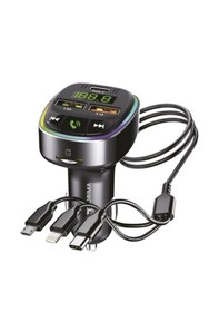 Resim Ahanda Buldum Siyah Fm Transmitter Araç Şarj Cihazı 18w Hızlı Şa 
