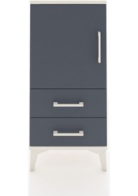 Resim Arges Komodin 2 Raflı 2 Çekmeceli Tek Kapaklı 44x30x96 Aytaşı-antrasit Aytası 