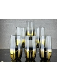 Resim Rova Tr Botanica Serisi 6 Kişilik Özel Tasarım Bardak Seti - Meşrubat Ve Su Bardağı Altın 