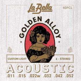 Resim La Bella 11-52 Akustik Gitar Teli 40PCL 
