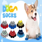 Resim Pet Örgü Çorapları Yavru Köpek Çorapları Köpek Kaymaz Çorap Pet Giyim Kaymaz Ayak Kapakları Pet Ürünleri Köpek Ayakkabıları 