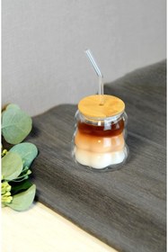 Resim STOREMAX Bambu Kapaklı Üzüm Taneii Cam Pipetli 350 ml Borosilikat 1157054 
