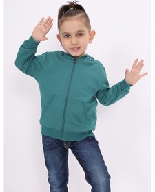 Resim Toontoy Erkek Çocuk Hırka Saks 