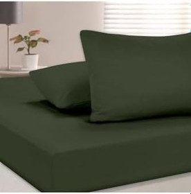 Resim Evim Organik Pamuk Akfil Düz Çarşaf Seti Tek Kişilik 160x240 cm Koyu Yeşil KOYU YEŞİL 160 x 240 