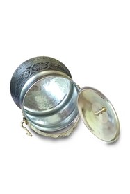 Resim Kardeşler Bakır Binbir Bakır Işlemeli Eskitme Yoğurt Bakır Bakraç 3 lt 