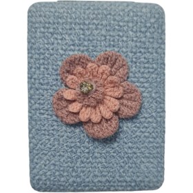 Resim El Aynası - Örgü Motif Desenli Katlanır Makyaj Aynası - Cep, Çanta Aynası - Desen 1 