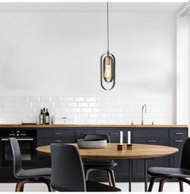 Resim Koza Tekli Bakır Eskitme Modern Genç Odası Mutfak Oturma Odası Salon Sarkıt Avize 