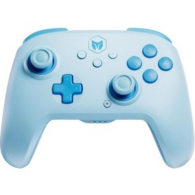 Resim GD34 Choco Kablosuz Oyun Kolu Pastel Mavi Nintendo Switch PC Windows Android Ios Uyumlu 
