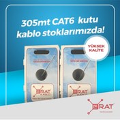 Resim Erat Edc-250c6ulhg-500 500mt U/utp Cat6 Ls0h - Helojen Free Grı 250mhz 23awg %100 Bakır 