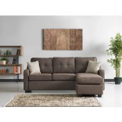 Resim Meşe Home Plus Kılıflı Torba Yaylı Keten Kumaş Fonksiyonel Çift Yönlü Köşe Takımı Kahverengi 