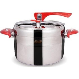 Resim FMS 5 Litre Klasik Düdüklü Tencere Kırmızı 