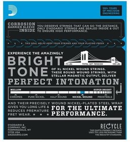 Resim D'Addario EXL110-3D XL Nickel Serisi Elektro Gitar Tel Seti (Regular Light - 10-46) 