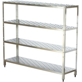 Resim Arisco Istif Rafı Shelving Unit 2000x400x1600 4 Katlı Delikli Yüzey 
