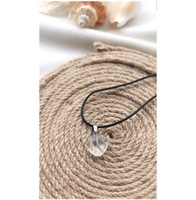 Resim Kolye Gerdanlık Kalp Çakra Yoga Reiki Doğal Kristal Kuvars Taş Kadın 