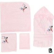 Resim Özdilek Minnie Mouse Nakışlı Bambu Bebek Bornoz 