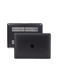 Resim Apple Uyumlu MacBook Air Kılıf Hardcase A1932 A2179 A2337 Karbon Fiber Siyah 