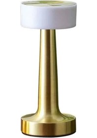 Resim Cata Şarjlı Ledli Denver Masa Lambası 3 Renk Işık Abajur Çok Renkli 