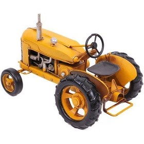Resim Dekoratif Metal Traktör Sarı Renk 0604e-173 