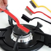 Resim Storemax Fırça Seti, 3'ü 1 Arada Detaylı Ocak,, Araba Tel Temizlik Fırçası (Bakır-Demir-Plastik) 