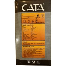 Resim Cata CT-4285 4W 2700K (Amber) E27 Duylu Rustik LED Ampul (2 Adet) 