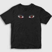 Resim Presmono Unisex Çocuk Siyah Sharingan Anime Naruto T-Shirt 