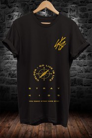 Resim remonz Stray Kids Baskılı %100 Pamuk Oversize T-shirt 