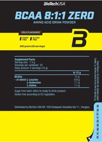 Resim Bıotech Usa Bcaa 8:1:1 Zero 
