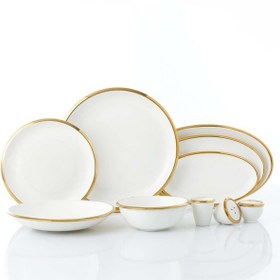 Resim Korkmaz Elektra Collection 60 Parça Gold Yemek Takımı A8056 