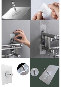 Resim Pratik Askı Kancalı Duvar Askısı Kendinden Yapışkanlı Vidalı Askı 20 Adet Diğer 