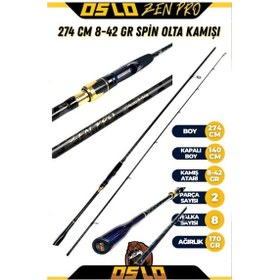 Resim Oslo Zen Pro 274cm 8-42gr Oslo Prime 3000 Spin Olta Seti Standart 
