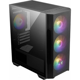 Resim MSI Mag Forge M100R Temperli Cam 3X120MM 1X120MM Argb Fan Matx Gaming Bilgisayar Kasası 