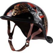 Resim Ginding Erkek ve Kadın Motosiklet Kaskları, Motosiklet Yarım Kaskları, Harley Kaskları, Yetişkin (Yurt Dışından) 