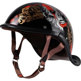 Resim Ginding Erkek ve Kadın Motosiklet Kaskları, Motosiklet Yarım Kaskları, Harley Kaskları, Yetişkin (Yurt Dışından) 