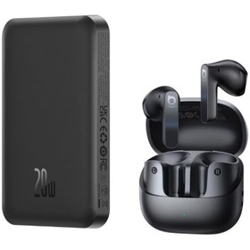 Resim Baseus Bass Bs1 Kulakiçi Kulaklık Ve Mini Kablosuz 5000Mah Powerbank 