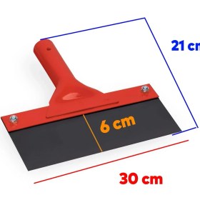 Resim Badem10 Kazıma Sıyırma Raspası Metal Saplı Çelik 30 cm Spatula Inşaat Duvar Harç Parke Zemin Temizlleme 