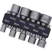 Resim 9 Parça Metrik Hex Bit Soket Seti, 5MM-13MM, Krom-Vanadyum Çelik Matkap Ucu (Yurt Dışından) 