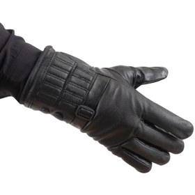 Resim Erkek Deri Eldiven - İçi Peluşlu - Savex - Siyah - 137-A 