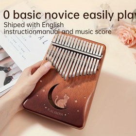 Resim 17-Tonlu Başparmak Piyanosu Kalimba Yeni Başlayanlar İçin, Öğrenmesi Kolay, Harika Bir Doğum Günü Hediyesi, Popüler Bir Müzik Enstrümanı. 
