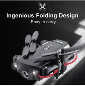 Resim Vkemall Kk8 Mini Katlanabilir Drone: 1080p Kamera, 15 Dakika Uçuş Süresi, 2 Pil, 14+ Yaş, Siyah - Cep Boyutu Uçak 