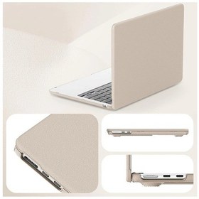 Resim Apple Uyumlu MacBook Pro 14 2021 Apple Uyumlu MacBook Deri Kapak - Gold 