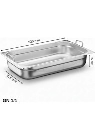 Resim Üret Çelik Üret Saplı Gastronom Küvet Gn 1/1 65 mm 9 Lt 