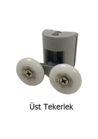 Resim Duşakabin Tekerleği Rulman 8 Li Set Teker Çapı 22 Mm Gri 
